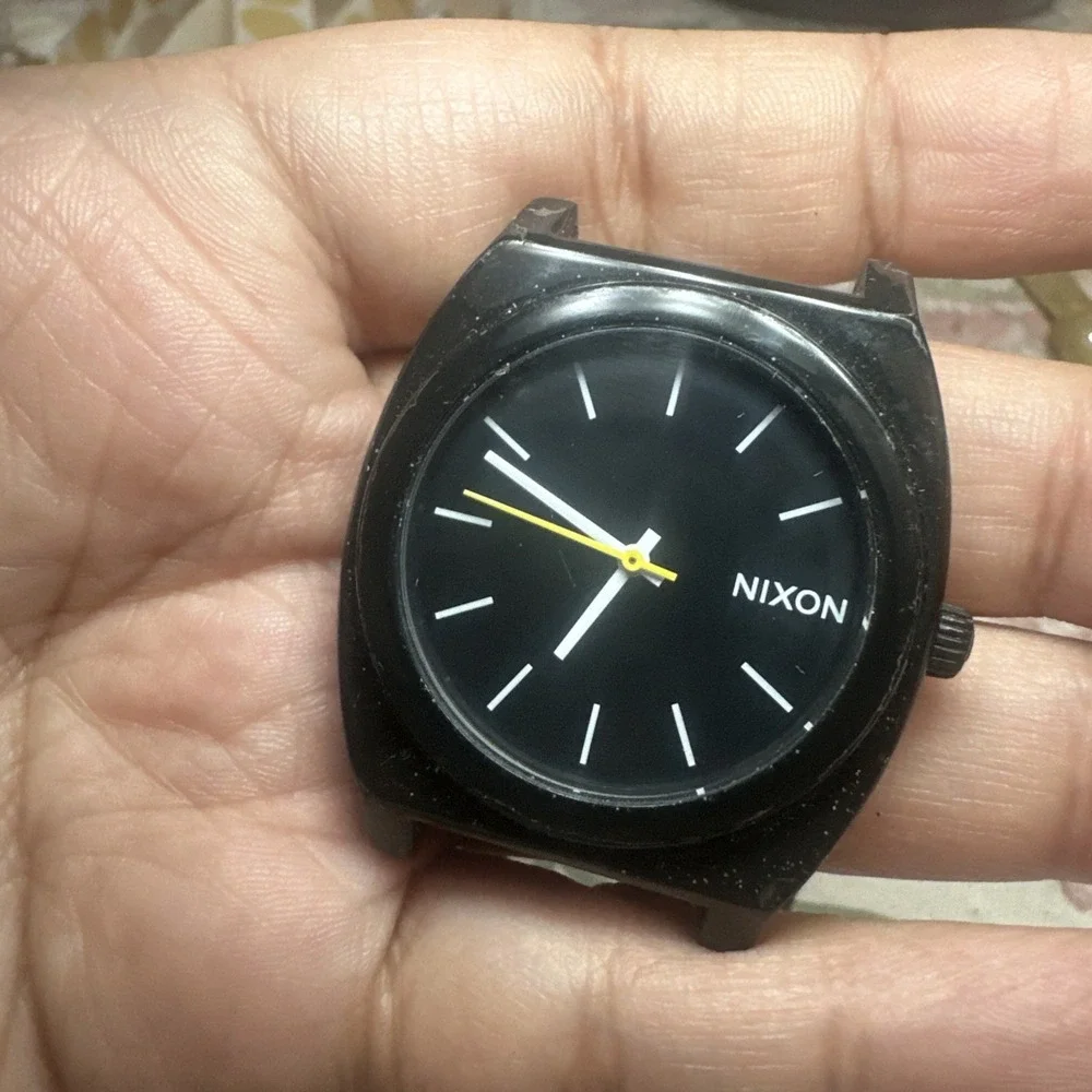 Working Nixon 40mm Men's Minimal The Time Teller P Black Watch Dial Rare